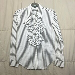Ralph Lauren Black and White Striped Blouse